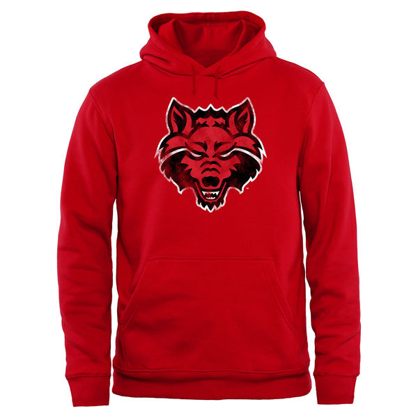 Men NCAA Arkansas State Red Wolves Big Tall Classic Primary Pullover Hoodie Red